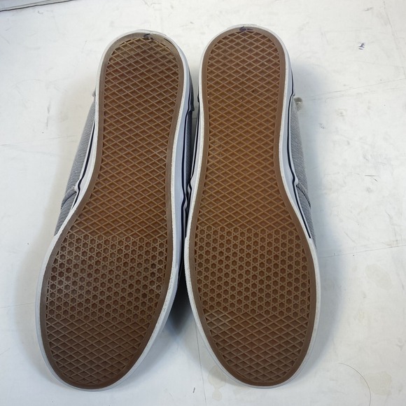 Vans Off The Wall Atwood Womens Size 8 Lace Up Shoes Blue White Pinstripes - Picture 7 of 11